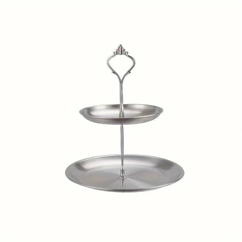 Monzzi 3-Tier Stainless Steel Serving and Decorative Tray