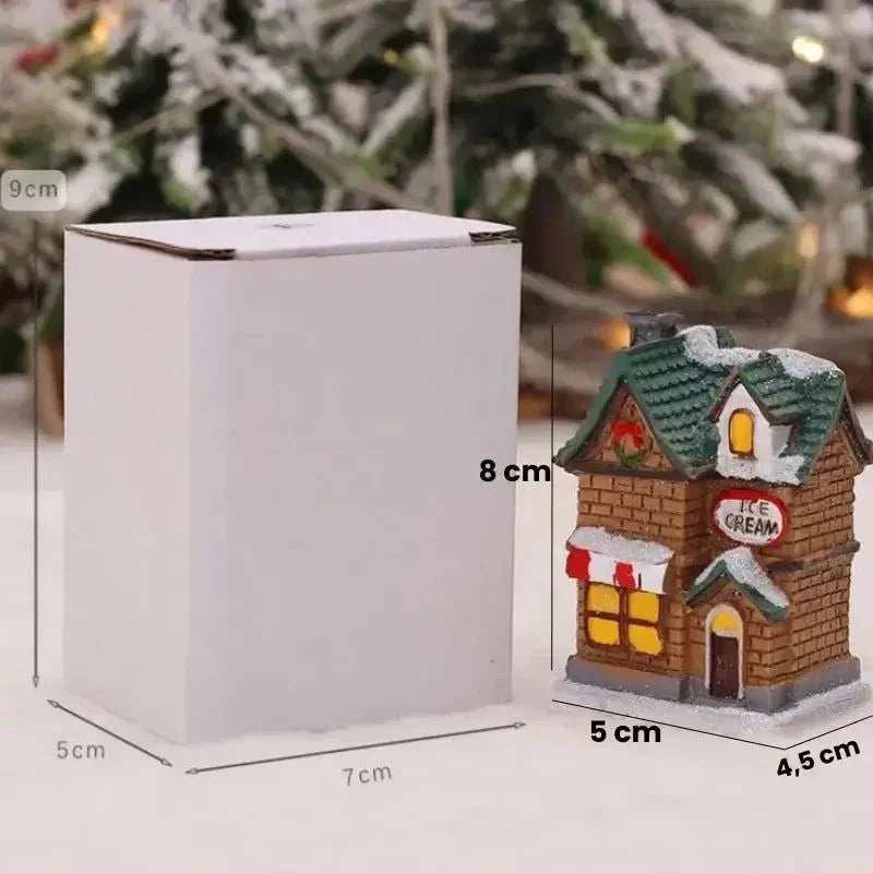 Monzzi Festive Illuminated Christmas Houses for Holiday Decor