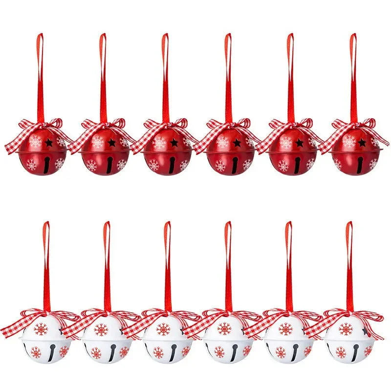 Monzzi Metal Christmas Ornaments Featuring Bells and Snowflakes