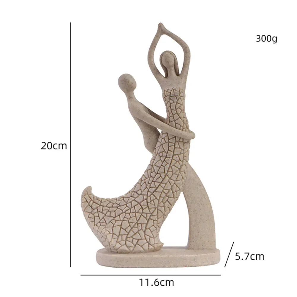 Monzzi Modern Abstract Couple Sculpture for Table Decor