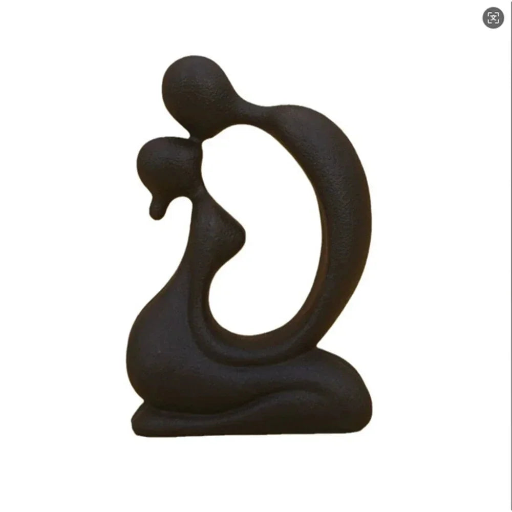 Contemporary Resin Sculpture of a Couple Embracing