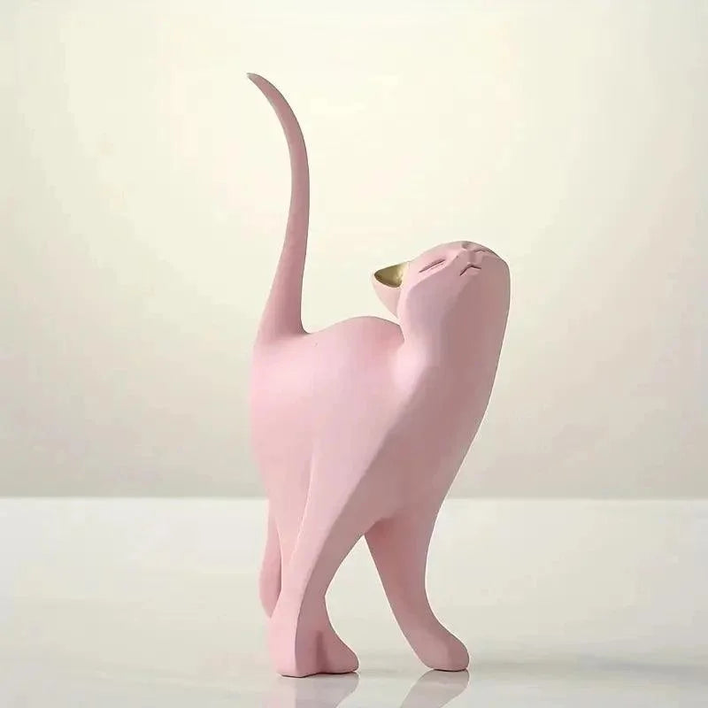 Resin Cat Statues for Elegant Monzzi Home Decor