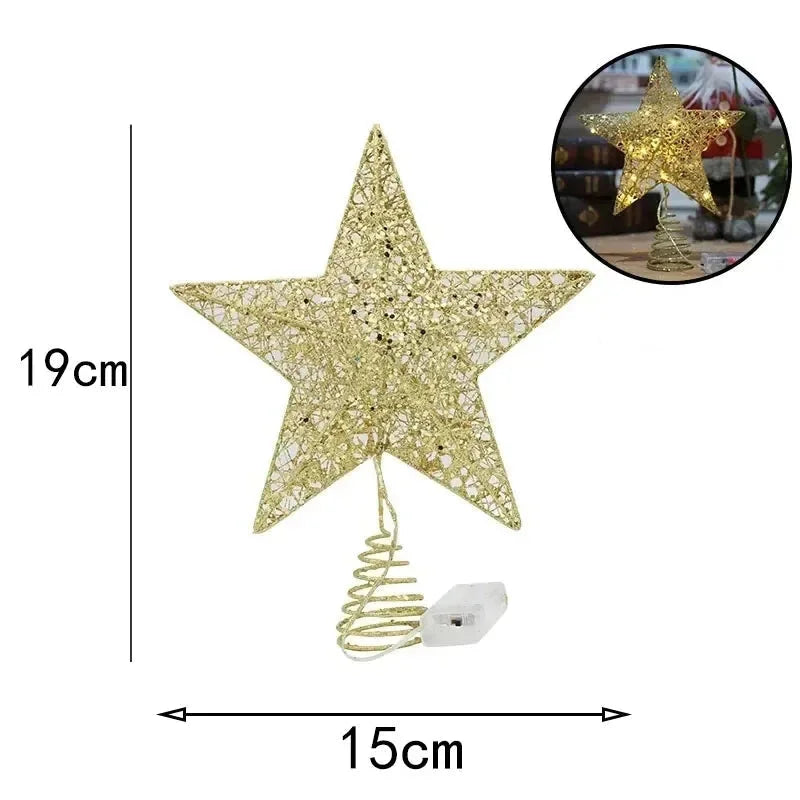 LED Star Tree Topper with Copper Wire for Christmas