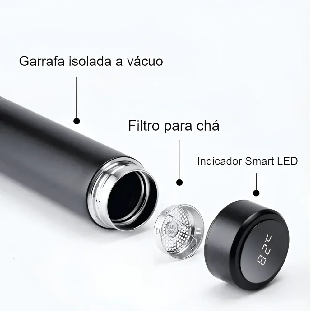 Monzzi Drinks Stainless Steel Thermal Bottle with LED Digital Temperature Sensor