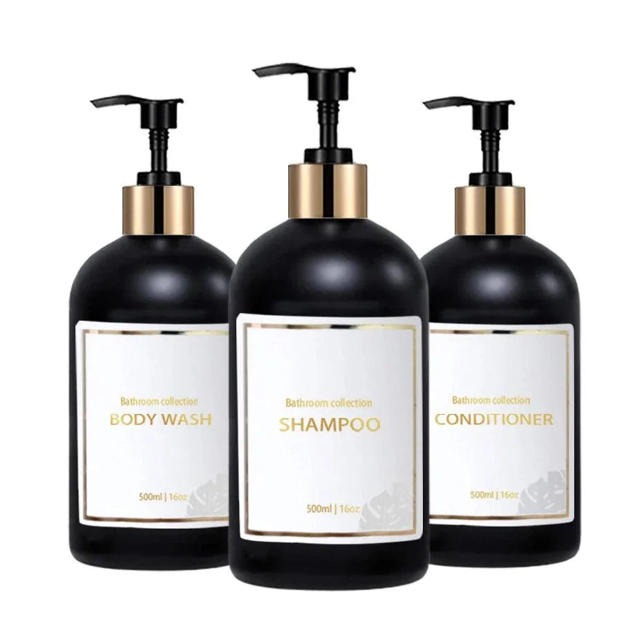 Monzzi 3-Piece Bathroom Liquid Soap Dispenser Set