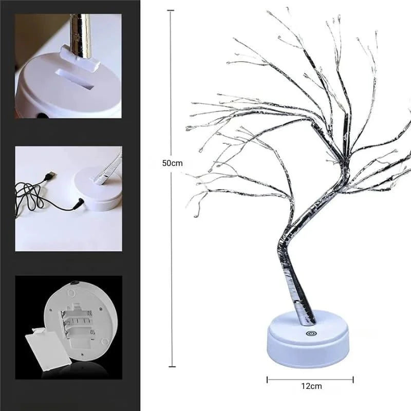 Charming LED Tree Lamp for Bedroom, Living Room, and Console Table Decor