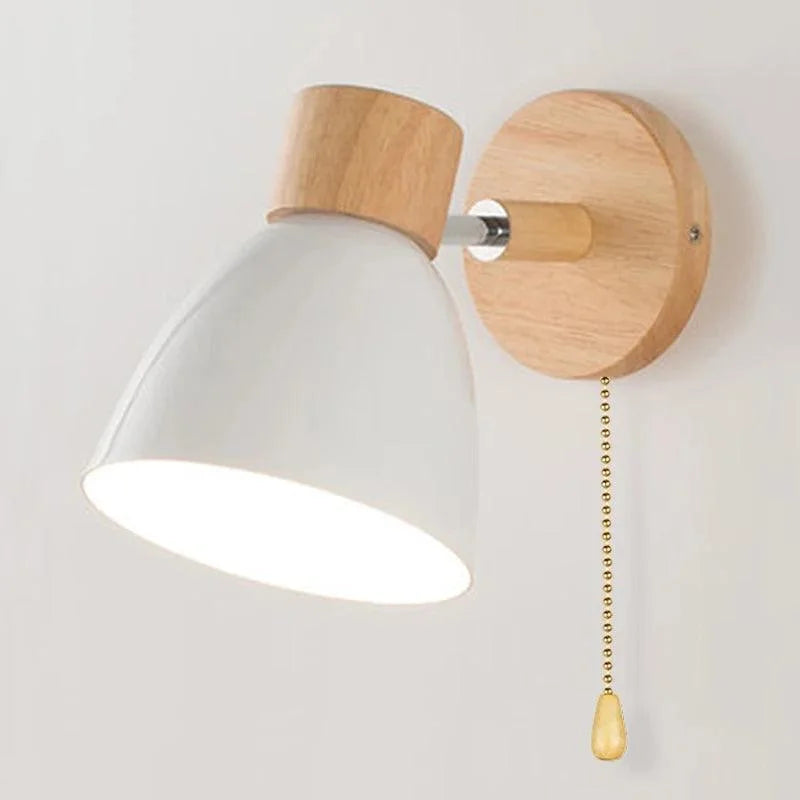 Nordic Style LED Wall Lamp in Wood for Elegant Monzzi Decor
