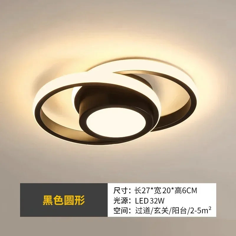 Contemporary LED Ceiling Light with 3 Color Options for Bedroom and Living Room