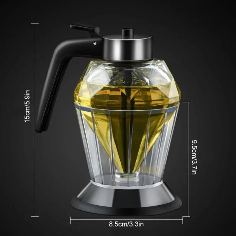 Monzzi Glass Honey Dispenser with Stainless Steel Base