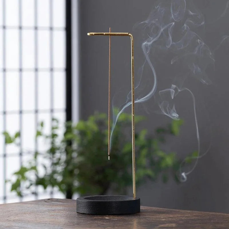 Monzzi Aromatherapy Reverse Incense Holder in Wood and Metal