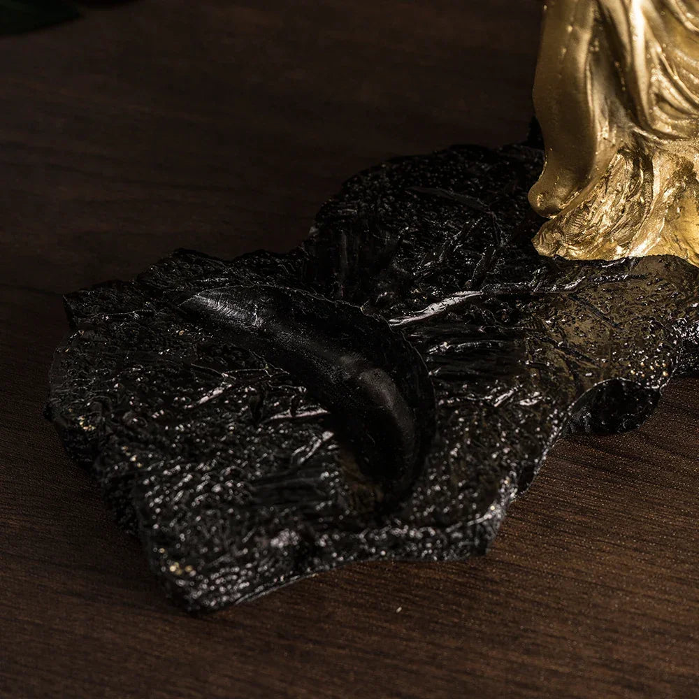 Golden Resin Wine Holder - War Horse Design