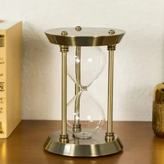 Vintage Metal Hourglass for Elegant Monzzi Office Decor
