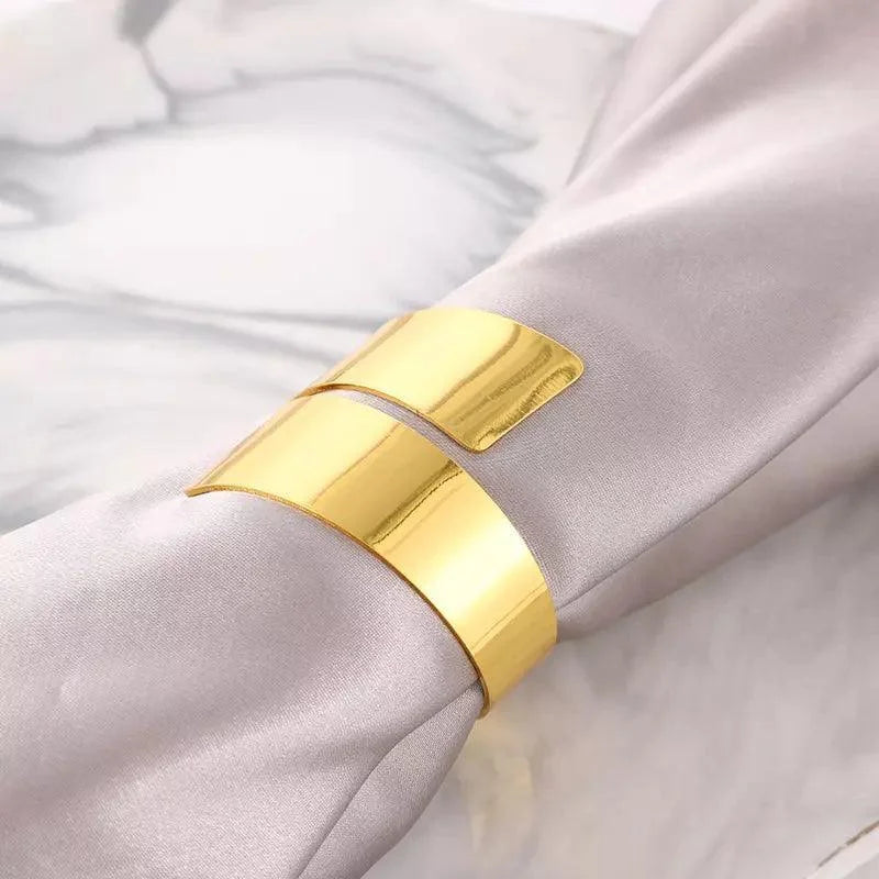 Set of 6 Monzzi Golden Spiral Metal Napkin Rings