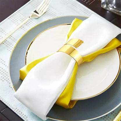 Set of 6 Golden Spiral Metal Napkin Rings by Monzzi