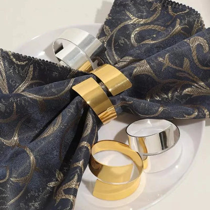 Set of 6 Golden Spiral Metal Napkin Rings by Monzzi