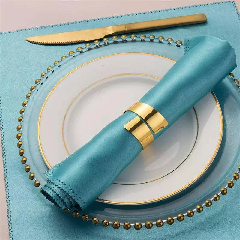 Set of 6 Golden Spiral Metal Napkin Rings by Monzzi