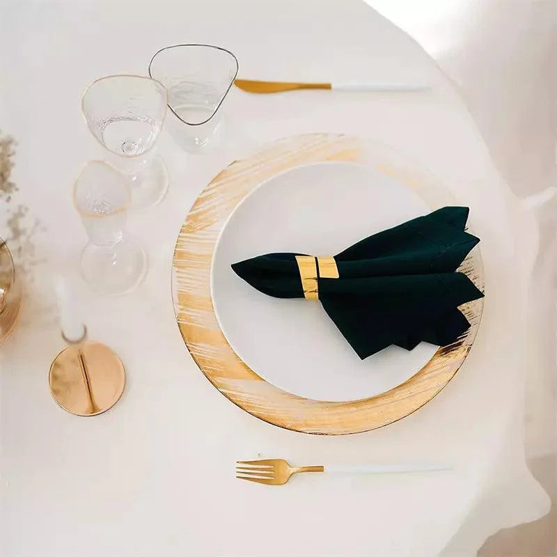 Set of 6 Monzzi Golden Spiral Metal Napkin Rings