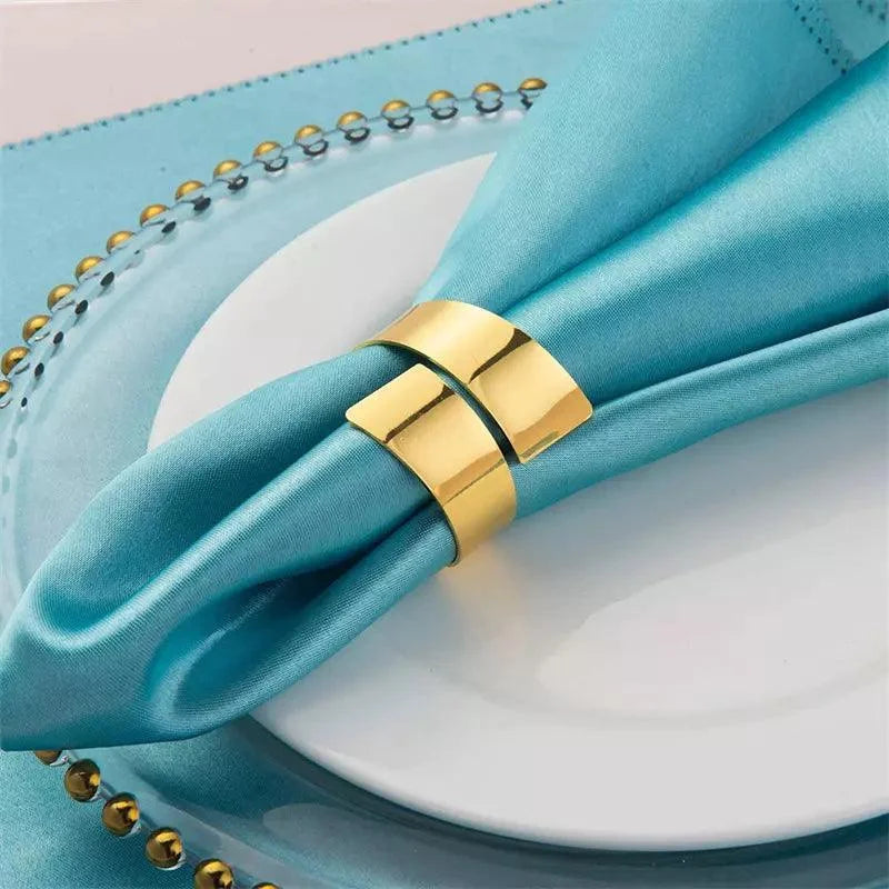 Set of 6 Monzzi Golden Spiral Metal Napkin Rings