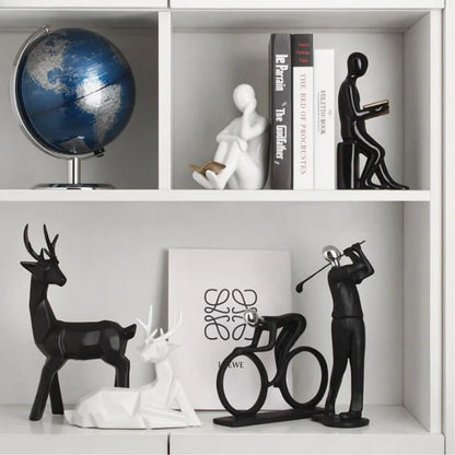 Elegant Ceramic Bookend for Office and Living Room Shelves