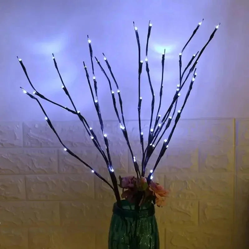 Rustic Illuminated LED Christmas Tree with Glowing Branches
