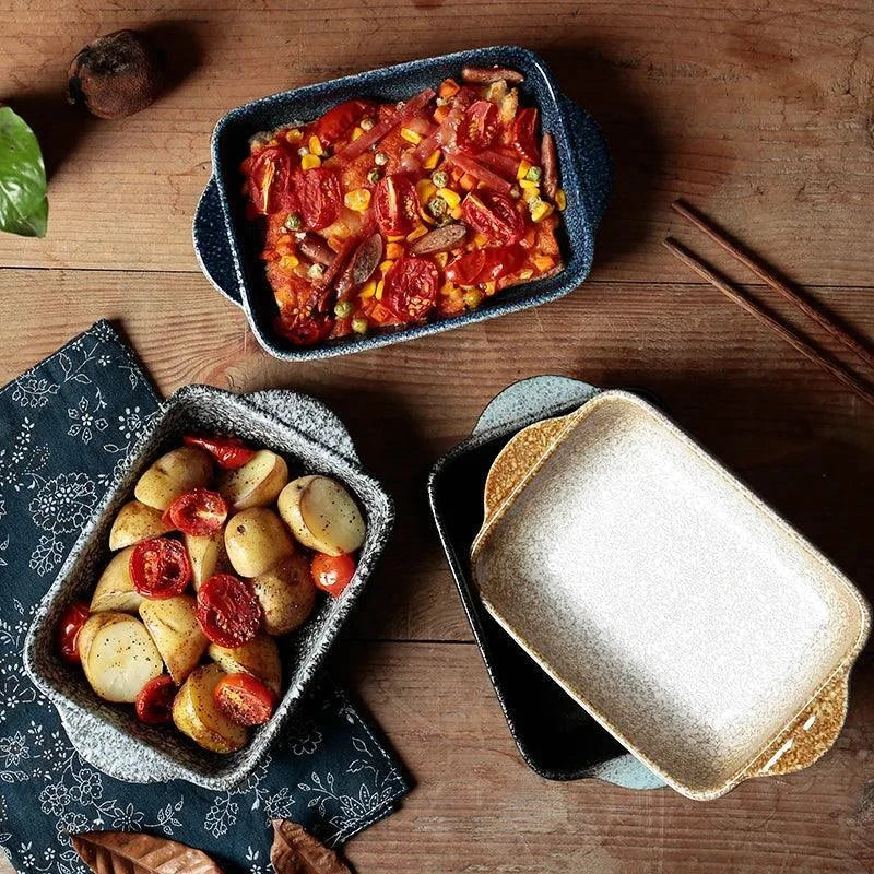 Japanese Ceramic Baking Dish for Oven, Table, and Serving - Monzzi Collection