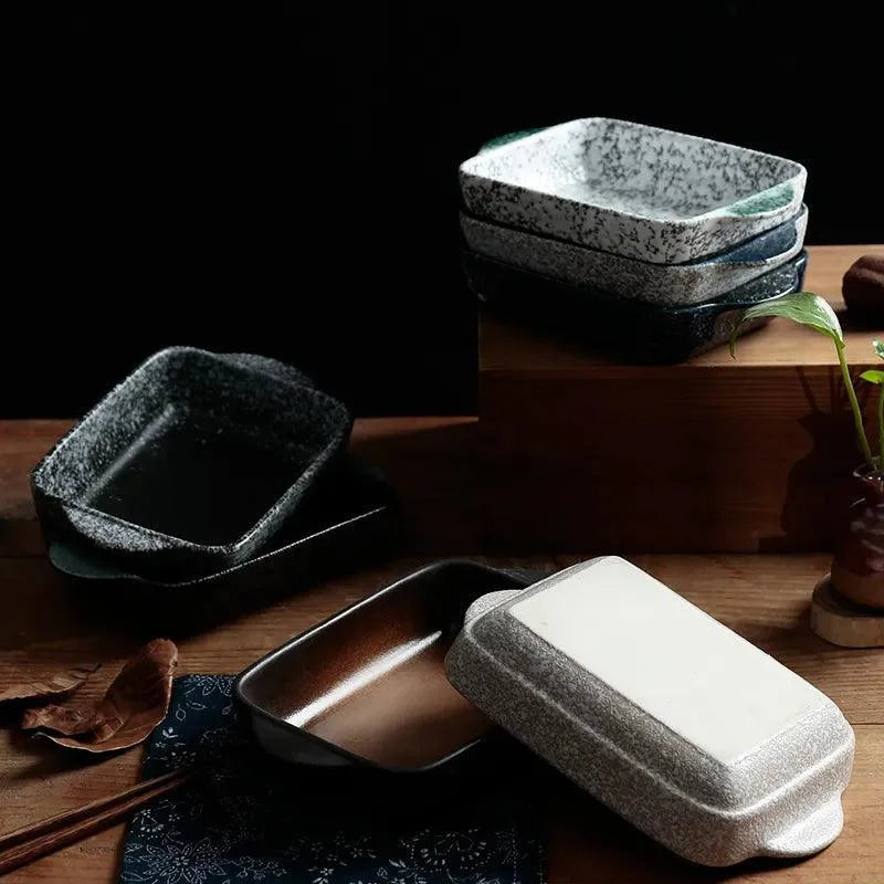 Monzzi Japanese Ceramic Baking Dish for Oven, Table, and Serving