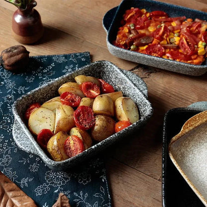 Monzzi Japanese Ceramic Baking Dish for Oven, Table, and Serving