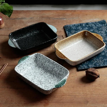 Monzzi Japanese Ceramic Baking Dish for Oven, Table, and Serving