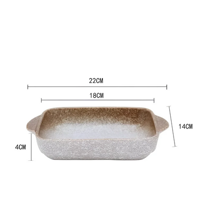Monzzi Japanese Ceramic Baking Dish for Oven, Table, and Serving