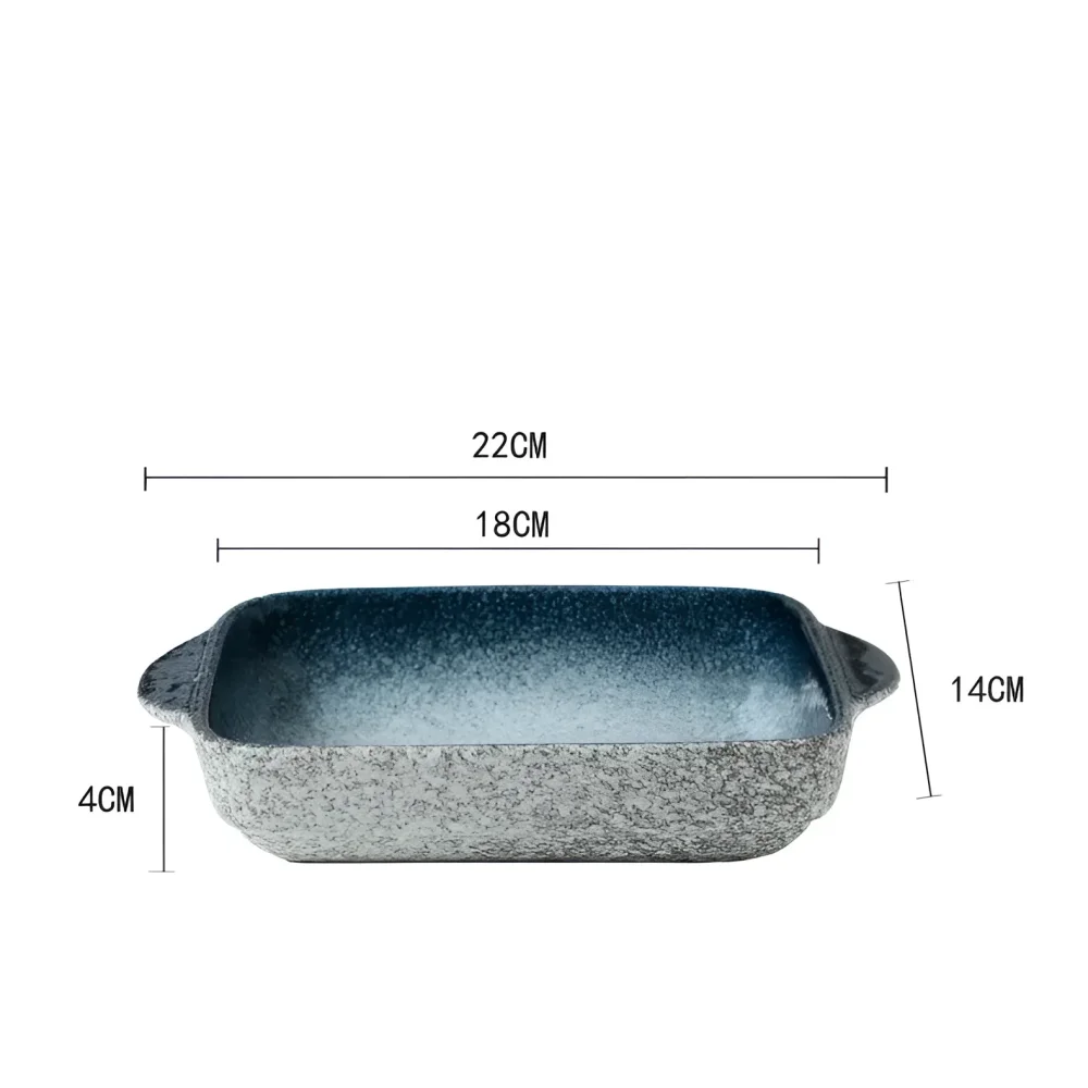 Monzzi Japanese Ceramic Baking Dish for Oven, Table, and Serving