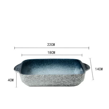 Monzzi Japanese Ceramic Baking Dish for Oven, Table, and Serving