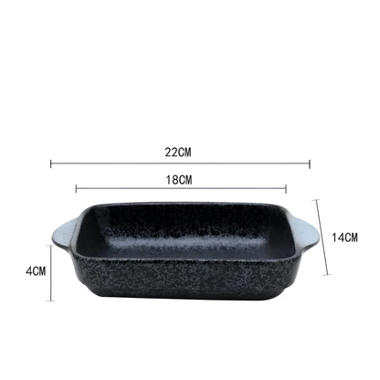 Monzzi Japanese Ceramic Baking Dish for Oven, Table, and Serving