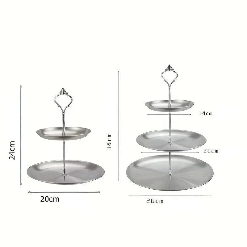 Monzzi 3-Tier Stainless Steel Serving and Display Tray
