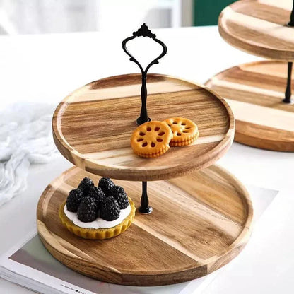 Multi-Layer Wooden Tray for Sweets, Table Decor, and Monzzi Display
