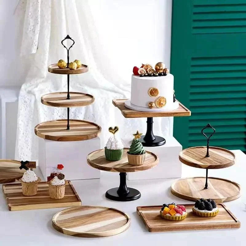Multi-Layer Wooden Tray for Sweets, Table Decor, and Monzzi Display