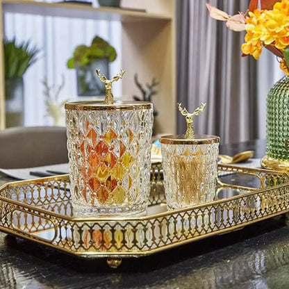 Monzzi Rectangular Mirror Decorative Tray for Bathroom and Living Room