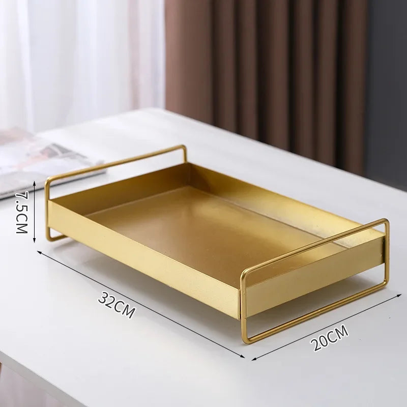 Versatile Metal Tray with Lid for Snacks, Jewelry, and Home Decor