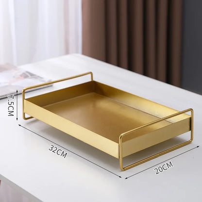 Versatile Metal Tray with Lid for Snacks, Jewelry, and Home Decor