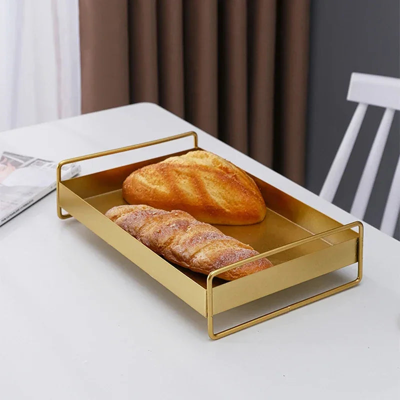 Versatile Metal Tray with Lid for Snacks, Jewelry, and Home Decor