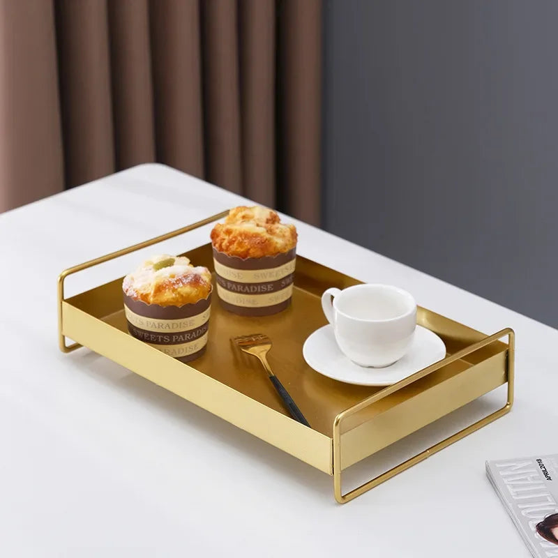 Versatile Metal Tray with Lid for Snacks, Jewelry, and Home Decor