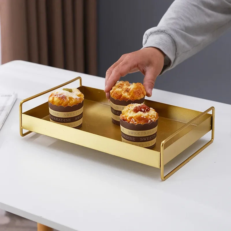 Versatile Metal Tray with Lid for Snacks, Jewelry, and Home Decor