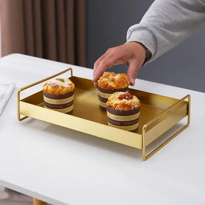 Versatile Metal Tray with Lid for Snacks, Jewelry, and Home Decor