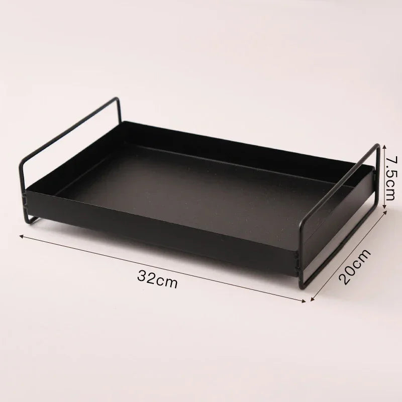 Versatile Metal Tray with Lid for Snacks, Jewelry, and Home Decor