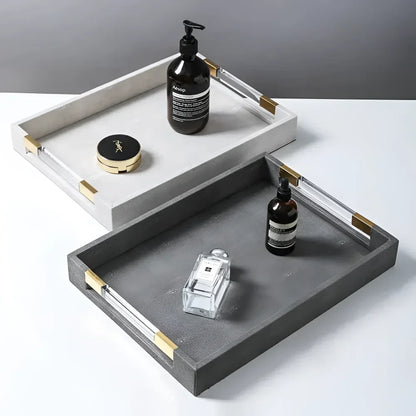 Rectangular Leather Tray for Stylish Organization and Elegant Decor