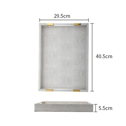 Rectangular Leather Tray for Stylish Organization and Elegant Decor