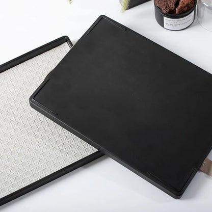 Stylish Rectangular Tray with Handle for Bathroom and Living Room Decor