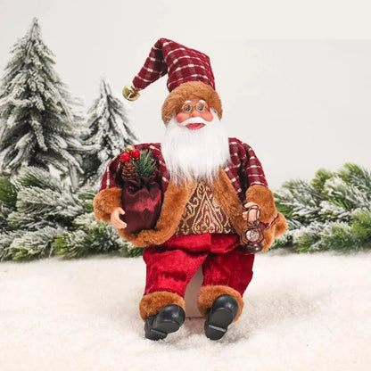 30cm Santa Claus Doll for Festive Christmas Decor - Monzzi