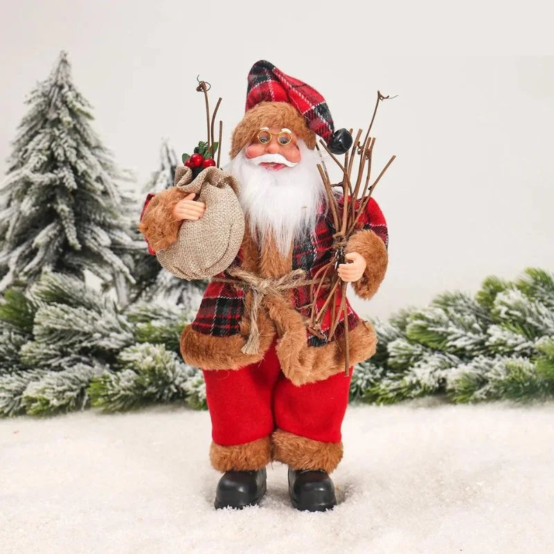 30cm Santa Claus Doll for Festive Christmas Decor - Monzzi