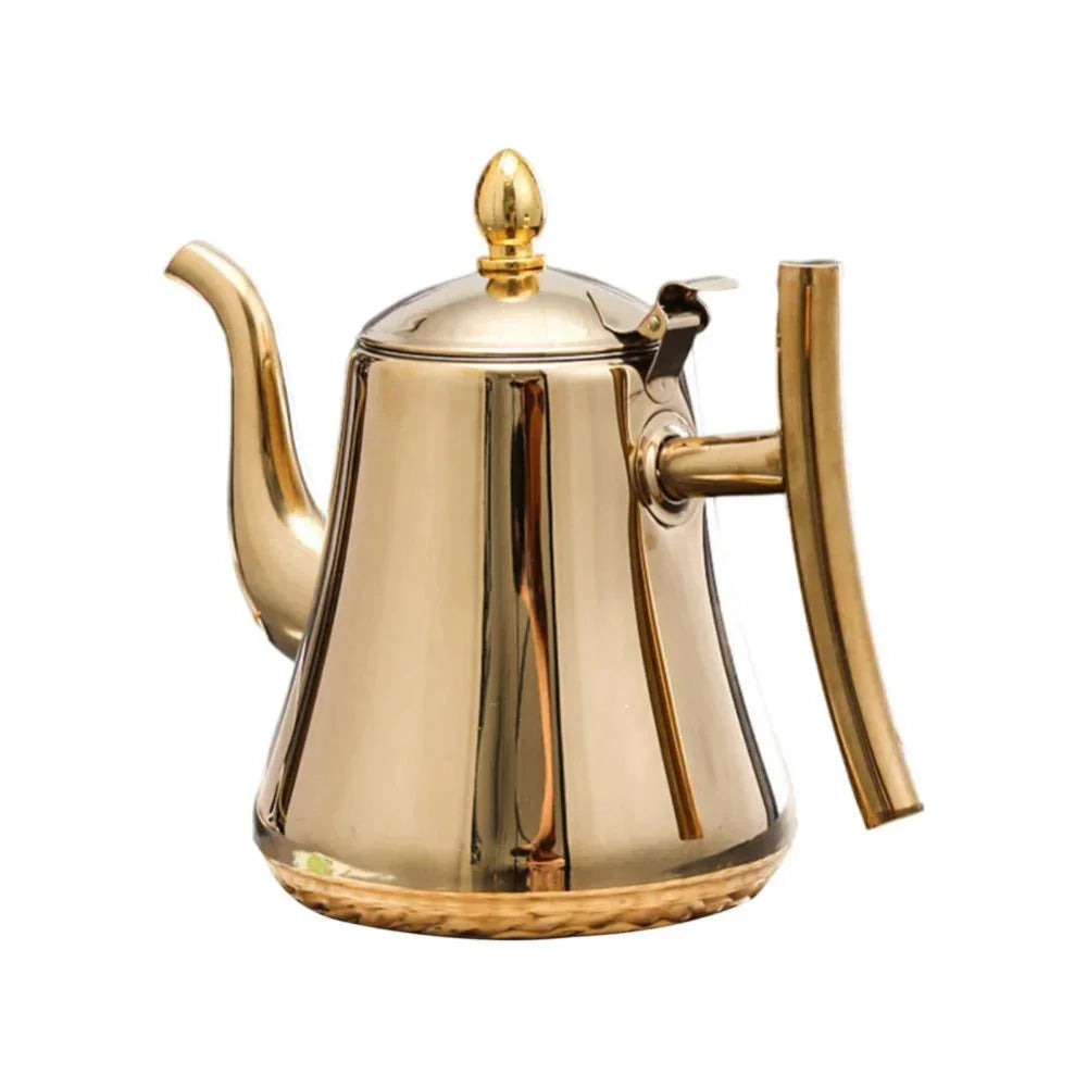 High-Quality Stainless Steel Teapot with Removable Infuser for Tea and Coffee