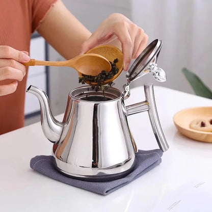 High-Quality Stainless Steel Teapot with Detachable Infuser for Tea and Coffee